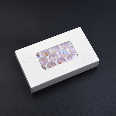 Pointed Back Electroplate Faceted Glass Pendants EGLA-N006-046-1