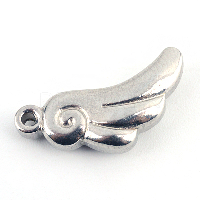 Tarnish Resistant 201 Stainless Steel Wing Charms STAS-Q192-29-1