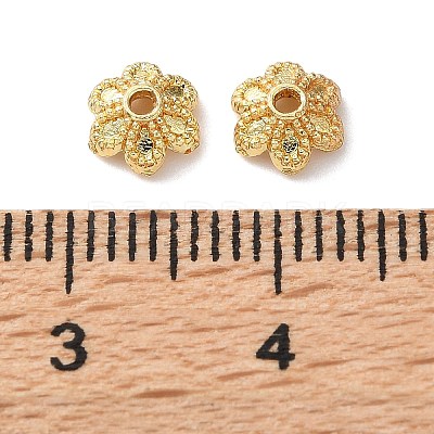 Brass Bead Caps KK-C260-09G-1