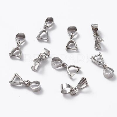 Platinum Plated Brass Ice Pick Pinch Bails X-KK06-1