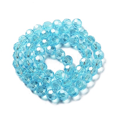Electroplate Transparent Glass Beads Strands EGLA-A035-T8mm-A08-1