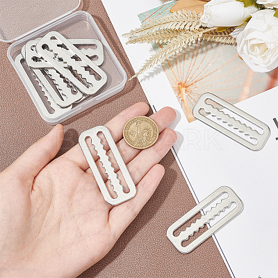 8Pcs Belt 316 Stainless Steel Slide Buckles STAS-UN0051-32-1