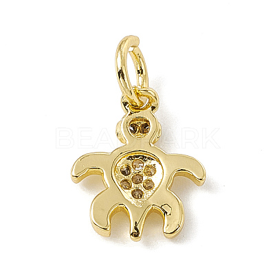 Brass Micro Pave Cubic Zirconia Charms ZIRC-F132-32G-1