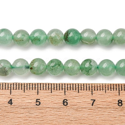 Natural Green Aventurine Round Beads Strands G-S150-6mm-3-1