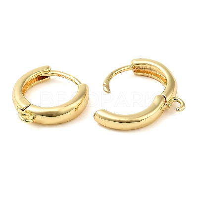 Brass Hoop Earrings LS-EJEW-K083-33G-1