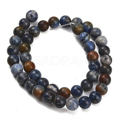 Natural Dumortierite Beads Strands G-F826-A01-8mm-1