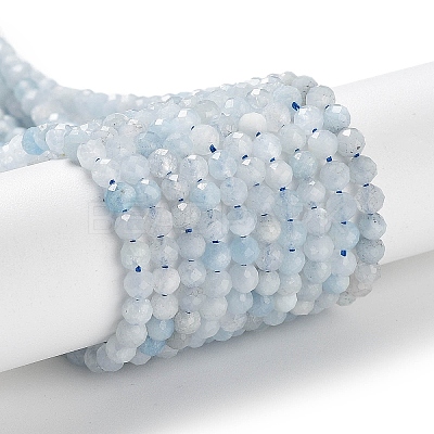 Natural Aquamarine Beads Strands G-J400-E18-01-1