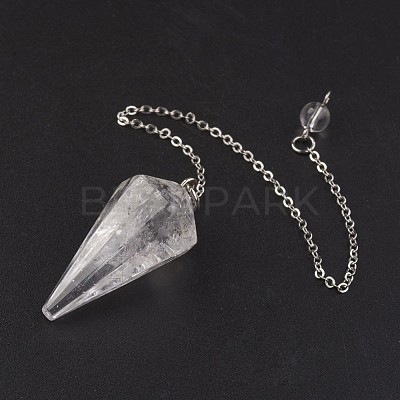 Natural Quartz Crystal Hexagonal Pointed Dowsing Pendulums X-G-G956-D10-FF-1