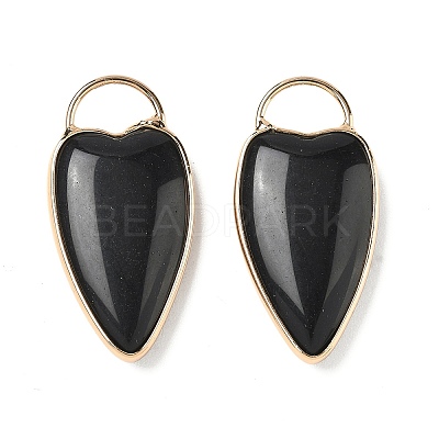 Natural Obsidian Pendants G-I393-01G-02-1