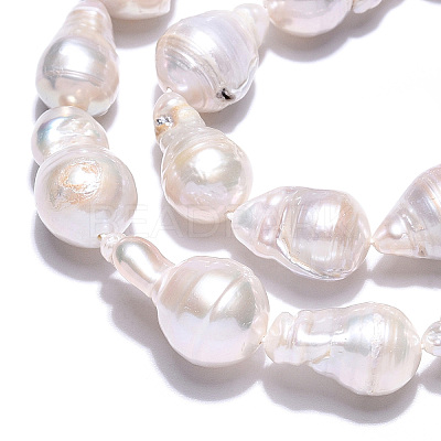 Natural Baroque Pearl Keshi Pearl Beads Strands PEAR-S019-02E-01-1