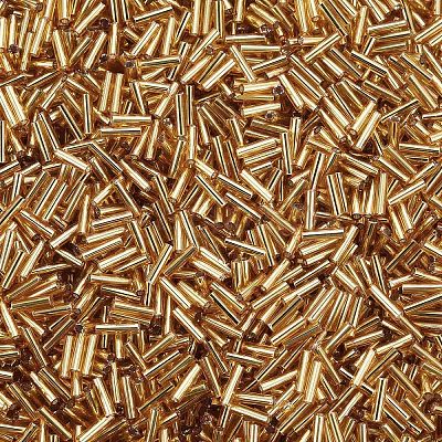 Plated Glass Bugle Beads SEED-S046-01B-22B-1