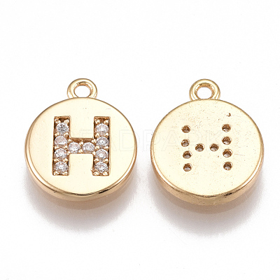 Brass Cubic Zirconia Charms KK-T038-194G-H-1