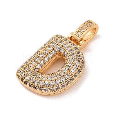 Brass Micro Pave Cubic Zirconia Pendants KK-C076-29D-G01-1