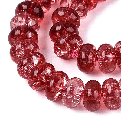 Crackle Transparent Glass Beads Strands GLAA-N074-02A-08-1