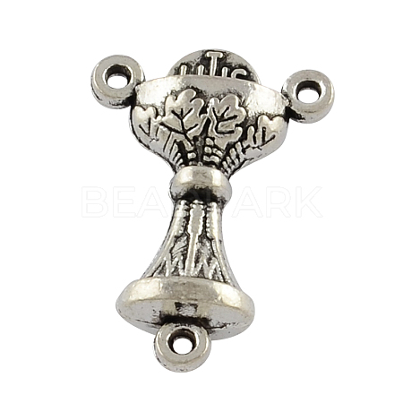 Tibetan Style Zinc Alloy Lantern Chandelier Component Links X-TIBEP-R334-166AS-RS-1