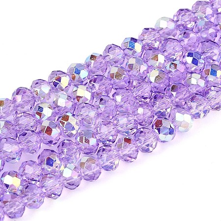 Transparent Glass Beads Strands X-EGLA-N016-3mm-03-1