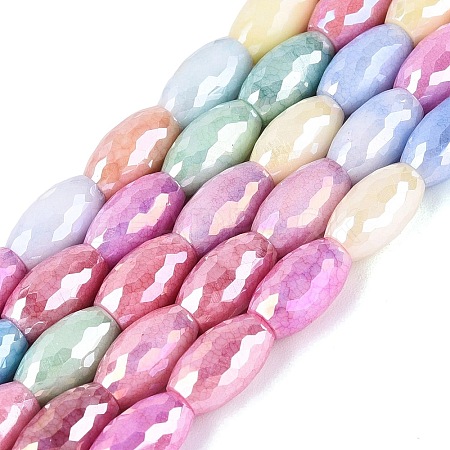 Anti-Tarnish Electroplate Glass Beads Strands EGLA-Q130-02A-1