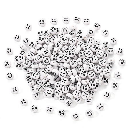 Opaque Acrylic Beads MACR-YW0001-22A-1