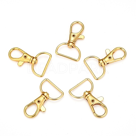 Zinc Alloy Swivel D Rings Lobster Claw Clasps E341-8-G-1