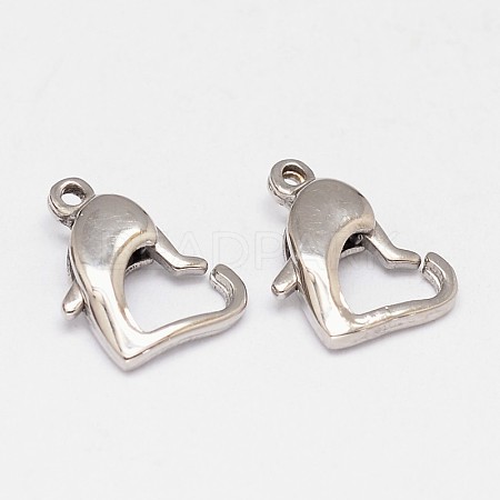 Tarnish Resistant 304 Stainless Steel Lobster Claw Clasps STAS-D069-04-1
