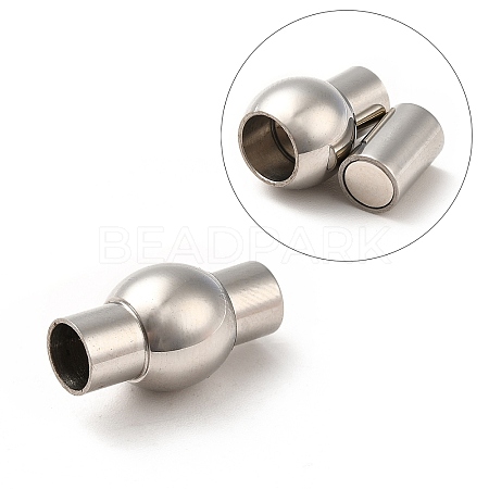 Tarnish Resistant 304 Stainless Steel Magnetic Clasps with Glue-in Ends STAS-E006-1-1