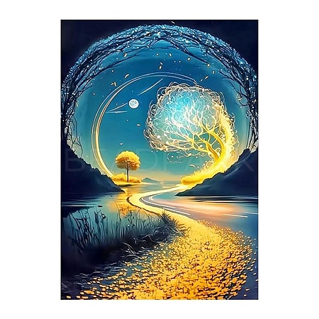 Moon DIY Natural Scenery Pattern 5D Diamond Painting Kits PW-WG28319-05-1