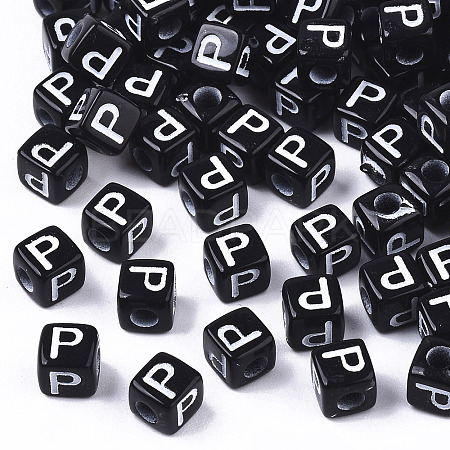 Opaque Acrylic Beads X-SACR-N002-01P-1