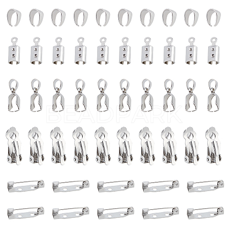 ARRICRAFT 50Pcs 5 Styles 304 Stainless Steel Column Cord Ends STAS-AR0001-14-1