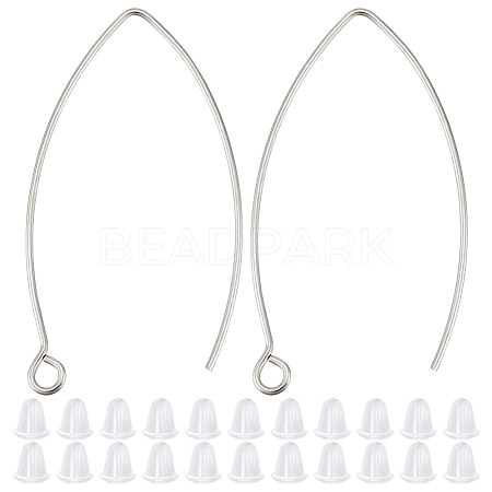 200Pcs 316 Surgical Stainless Steel Earring Hooks STAS-BBC0006-25-1