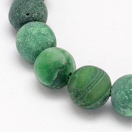 Natural African Jade Round Bead Strands G-O151-04-6mm-1