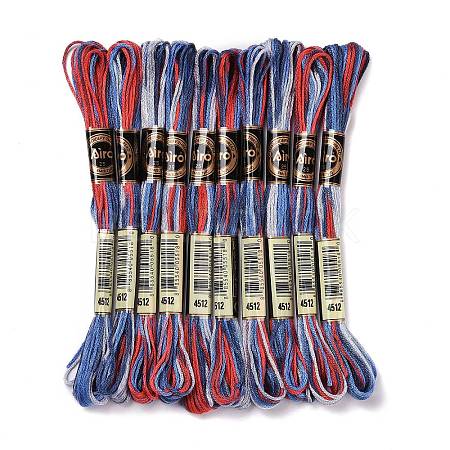 10 Skeins 6-Ply Polyester Embroidery Floss OCOR-K006-A13-1