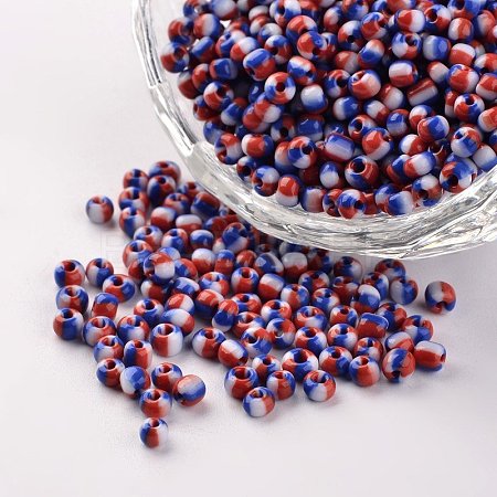 8/0 Opaque Colours Seep Glass Beads X-SEED-M007-31-1