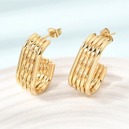 201 Stainless Steel Stud Earrings SA-CBA4A0D-07G-1