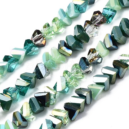Electroplate Glass Beads Strands X-EGLA-N002-06G-1