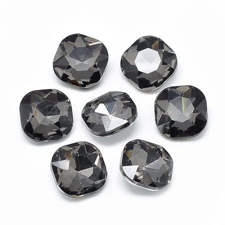 Pointed Back Glass Rhinestone Cabochons RGLA-T032-12x12mm-07-1
