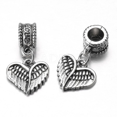 15Pcs Tibetan Style Alloy European Dangle Charms MPDL-ZF0001-07-1