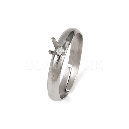 304 Stainless Steel Cuff Ring Components STAS-D372-01P-1