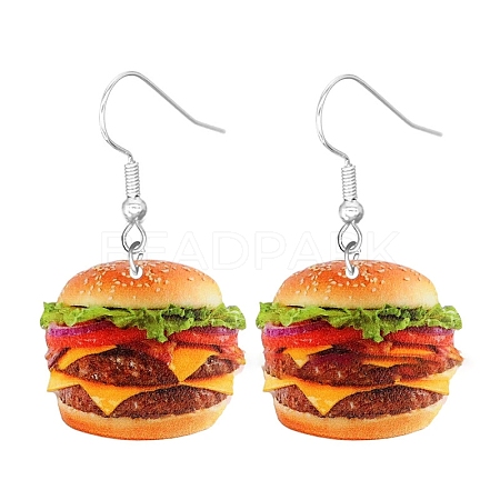 Acrylic Food Model Dangle Earrings PW-WG51A76-13-1