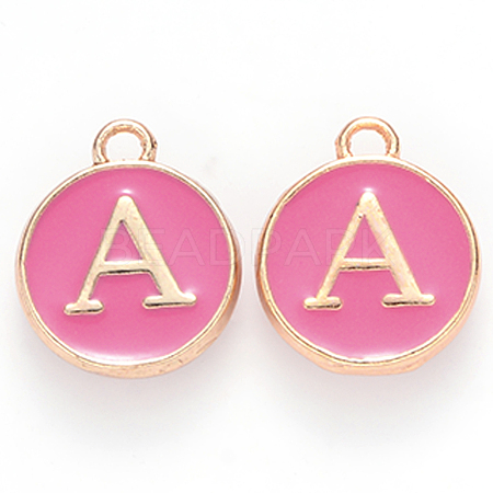 Golden Plated Alloy Enamel Charms ENAM-S118-08A-1