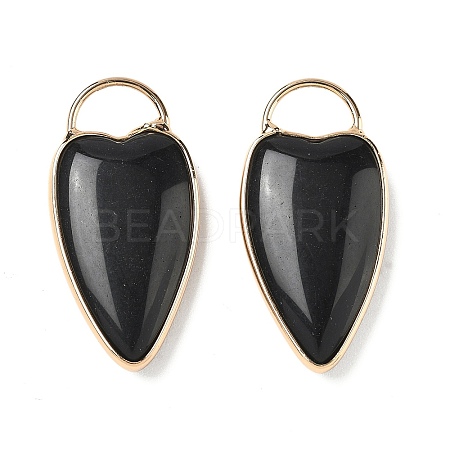 Natural Obsidian Pendants G-I393-01G-02-1