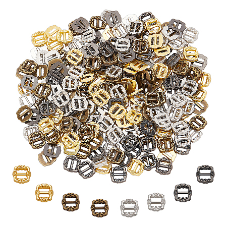  240pcs 4 Colors Rectangle Alloy Buckle FIND-NB0003-97-1