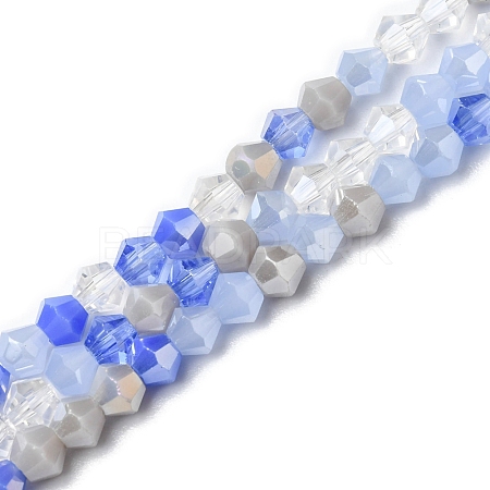 Electroplate Glass Beads Strands EGLA-D018-02E-1