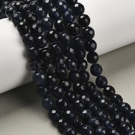 Natural White Jade Bead Strands G-R346-8mm-21-1