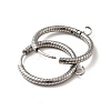 Tarnish Resistant 201 Stainless Steel Hoop Earrings Findings STAS-I695-03F-2