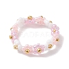 Glass Seed Beaded Stretch Finger Ring RJEW-JR00664-4