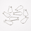 316 Surgical Stainless Steel Hoop Earring Findings Kidney Ear Wires J0R6601-1