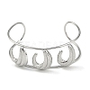 Non-Tarnish 304 Stainless Steel Wide Hollow Textured Opaen Cuff Bangles BJEW-Q348-07P-01-2