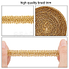 Metallic Centipede Braid Lace Trimming OCOR-WH0058-02G-3