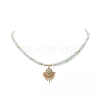 Natural Green Aventurine Beaded Necklaces NJEW-JN04226-01-2