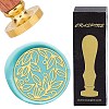 Brass Wax Seal Stamps with Wood Handle AJEW-WH0412-0159-1